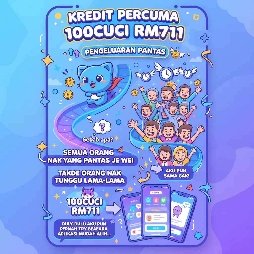 Kredit Percuma 100cuci rm711: Pengeluaran Pantas